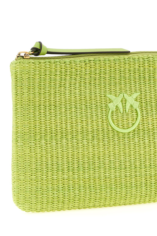 Raffia clutch Green