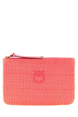 Raffia clutch Fuchsia