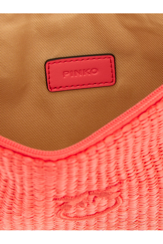 Raffia clutch Fuchsia