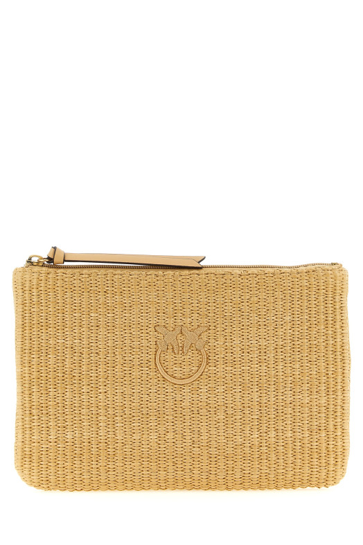 Raffia clutch Beige