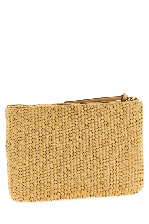 Raffia clutch Beige