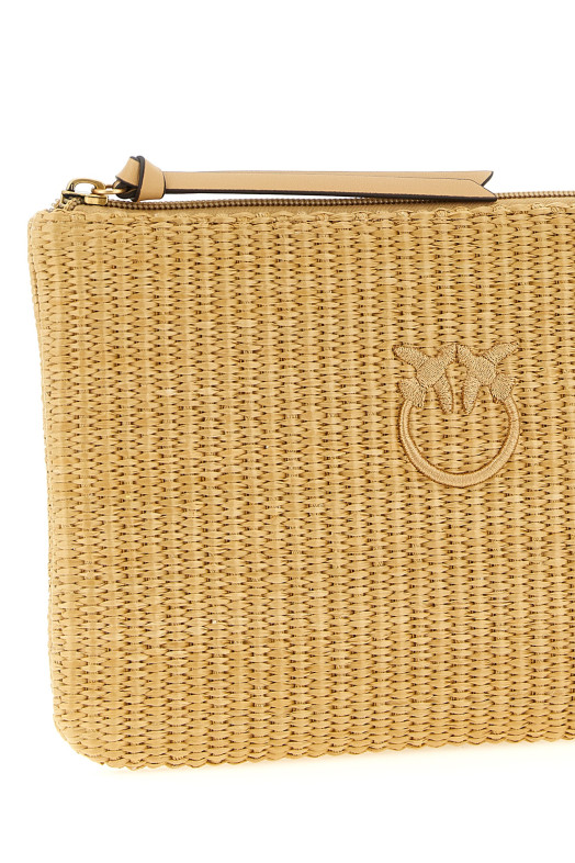 Raffia clutch Beige