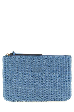 Raffia clutch BLUE
