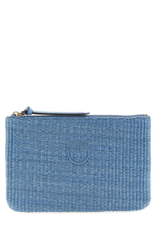 Raffia clutch BLUE