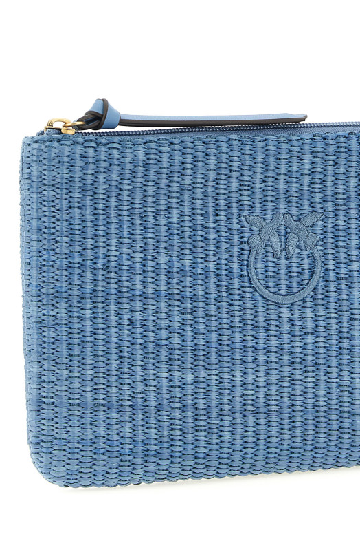 Raffia clutch BLUE