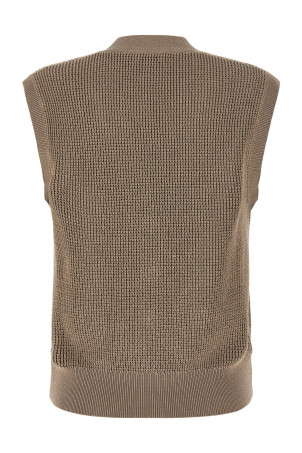 'Sparkling' cotton vest Brown
