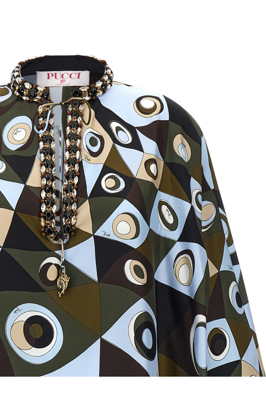 Платье-кафтан «Глаза», многоцветное 6HRL806H721048