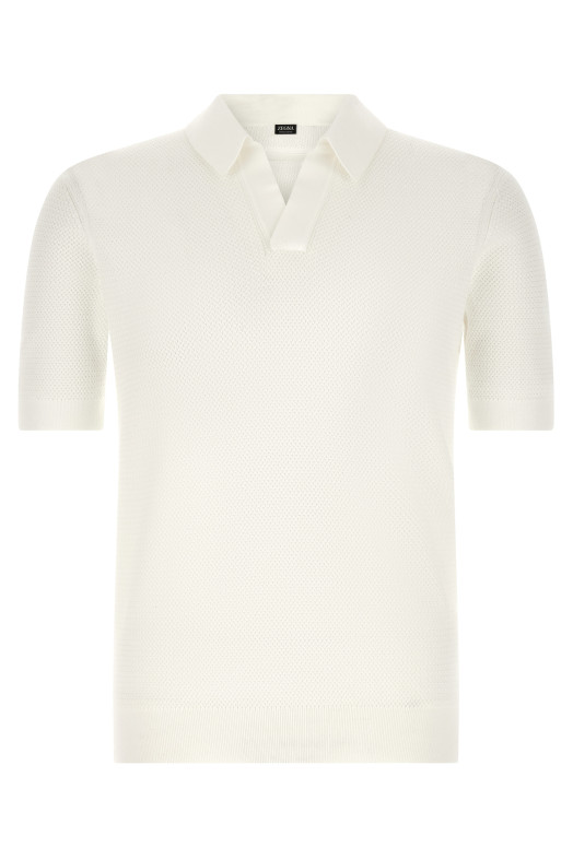 Premium cotton polo shirt White