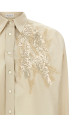 'Dazzling Seabed Embroidery' shirt Beige
