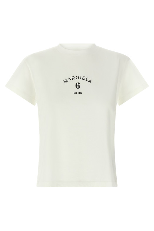 Футболка с логотипом, белая MM6 MAISON MARGIELA S62GD0216M20048101