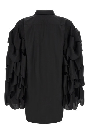 Draped sleeve shirt Black
