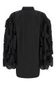 Draped sleeve shirt Black