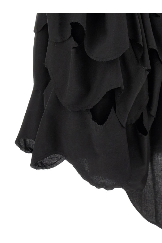 Draped sleeve shirt Black