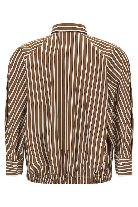 'Shadow' striped shirt Brown