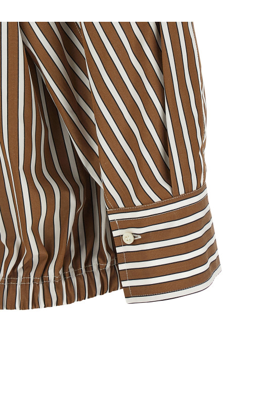 'Shadow' striped shirt Brown