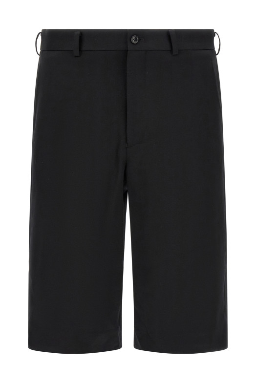Zip bermuda shorts Black