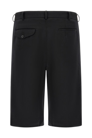 Zip bermuda shorts Black
