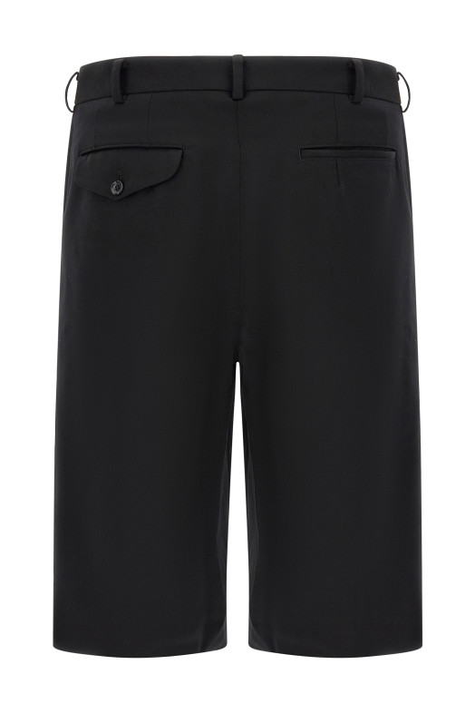 Zip bermuda shorts Black