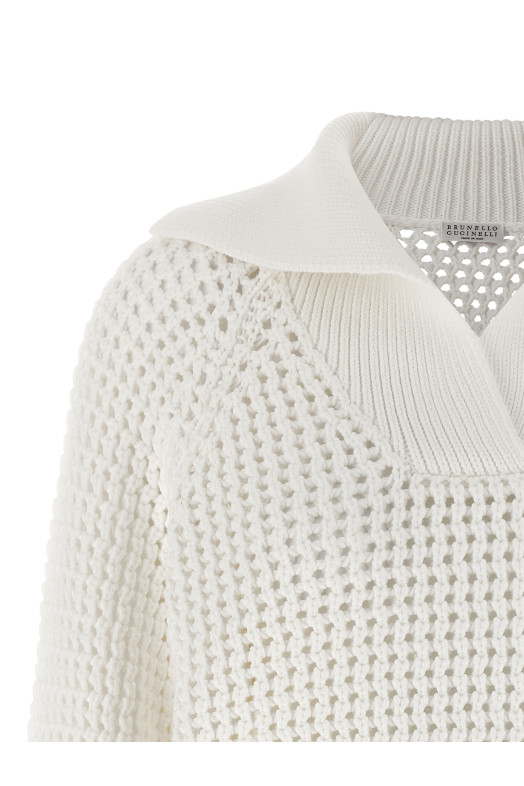 Openwork sweater Beige