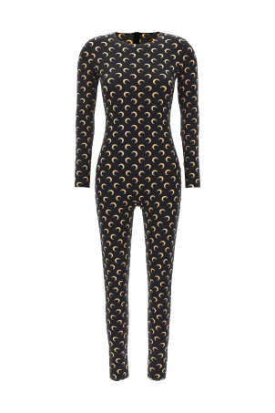 'Moon Printed' catsuit Black