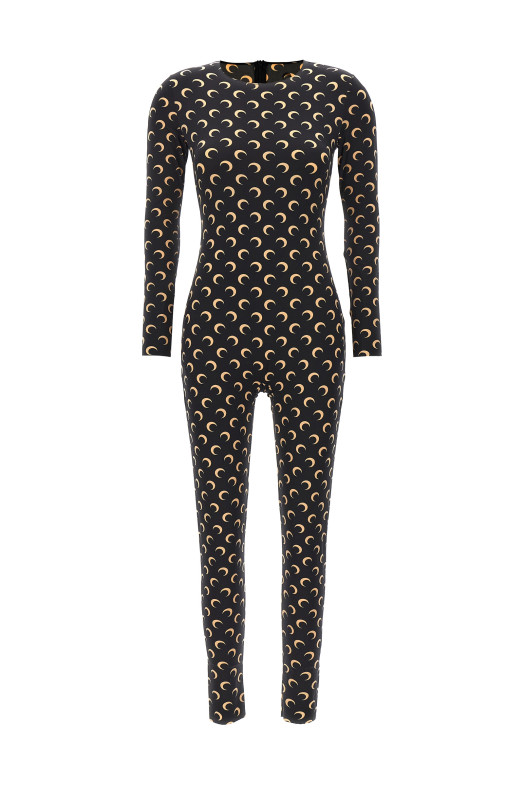 'Moon Printed' catsuit Black