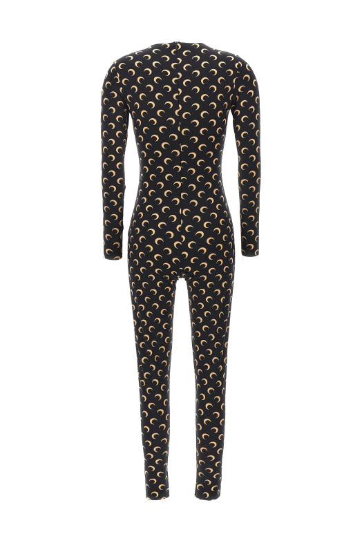 'Moon Printed' catsuit Black