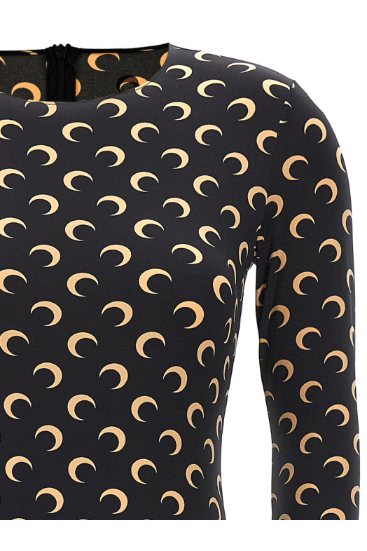 'Moon Printed' catsuit Black