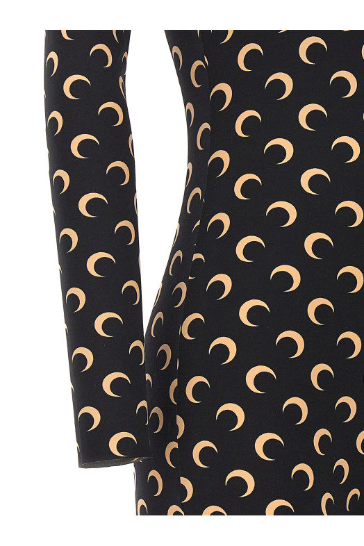 'Moon Printed' catsuit Black