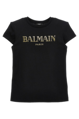 Футболка з логотипом, чорна BALMAIN KIDS BW8A91Z0082930OR
