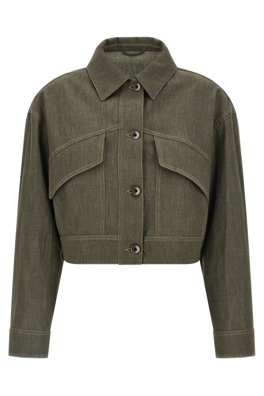 Cropped jacket Green