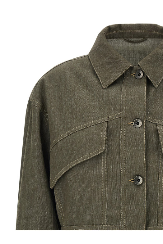 Cropped jacket Green