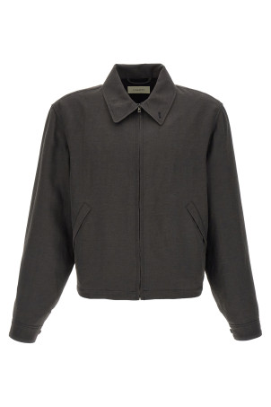 Linen canvas jacket Gray