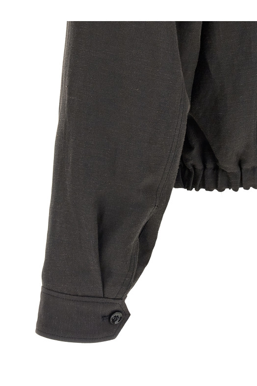 Linen canvas jacket Gray
