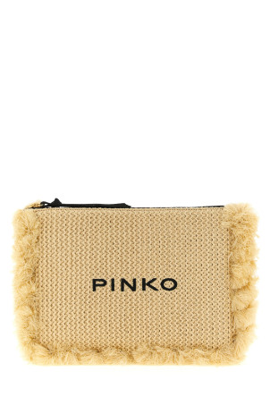 Raffia clutch Beige