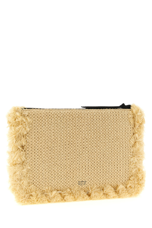 Raffia clutch Beige