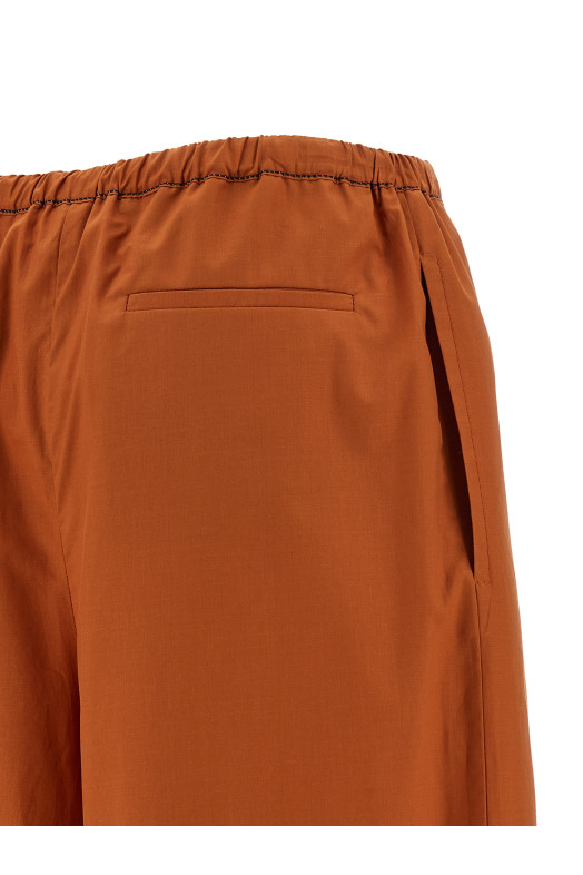 Брюки с диагональной драпировкой, оранжевые MARNI PAMA0634S0UTC19300M07