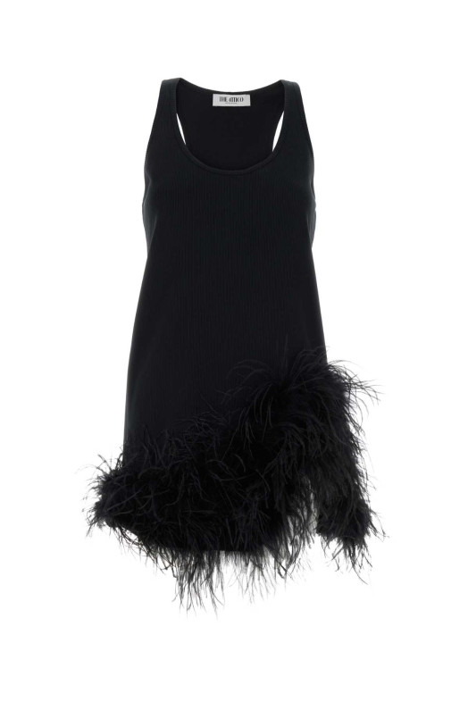 Black cotton mini dress White THE ATTICO (260WCA00487JJJ073MU)