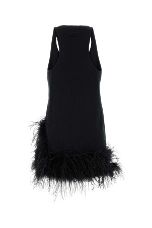 Black cotton mini dress White THE ATTICO (260WCA00487JJJ073MU)