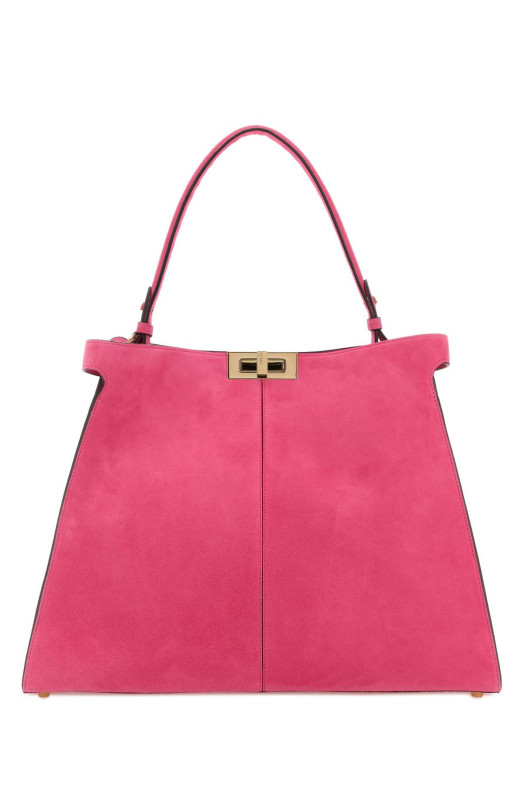 Большая сумка через плечо Fendi Way из замши цвета фуксии FENDI (8BN369AGXJ)