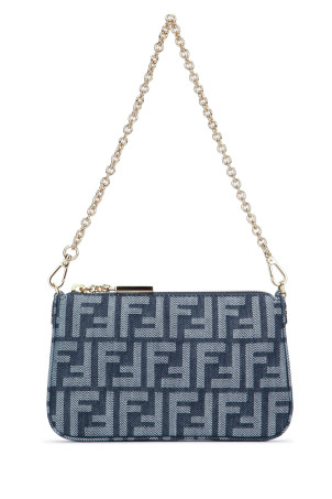 Сумка-багет з тканини FF FENDI (8BS073AYB7)