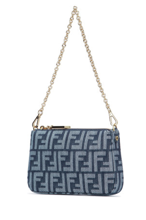Сумка-багет з тканини FF FENDI (8BS073AYB7)