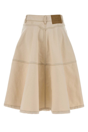 Melange ivory denim skirt Multicolor AMI (FSK436DE0106)
