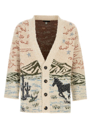 Embroidered wool blend cardigan ALANUI (LMHB027E25KNI0050F84)