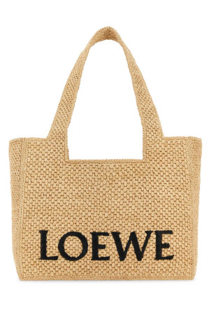 Raffia medium handbag Brown LOEWE (A685B61X05)