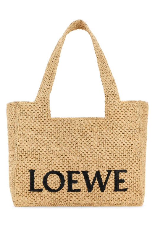 Raffia medium handbag Brown LOEWE (A685B61X05)