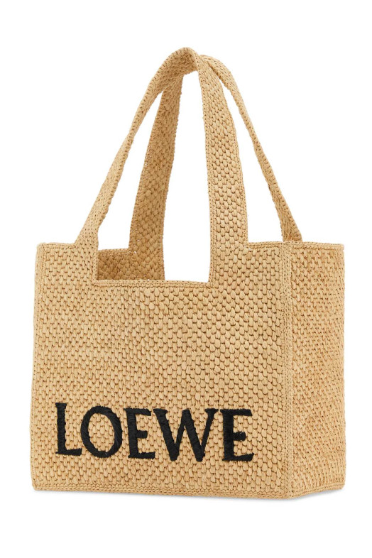 Raffia medium handbag Brown LOEWE (A685B61X05)