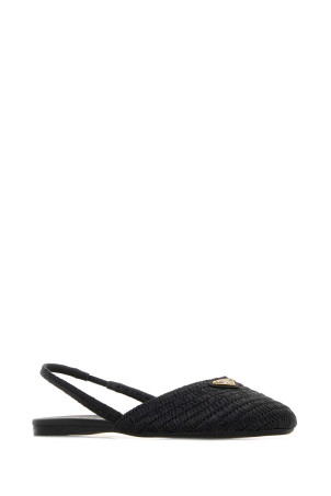 Black raffia ballerinas Black PRADA (1F370OF0052ACS)