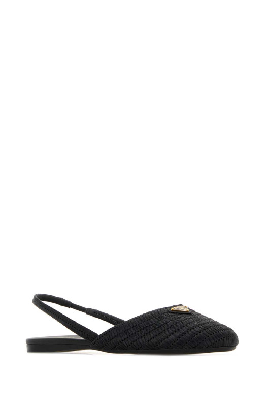 Black raffia ballerinas Black PRADA (1F370OF0052ACS)