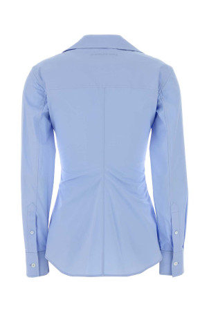 Сорочка з еластичного попліну блакитного кольору ALEXANDER WANG (1WC2261304)