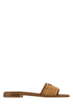 Brown raffia slippers PRADA (1XX758FB0102ACS)